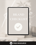 Free Basic Brand Checklist | Digital Workbook